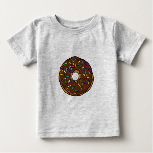 Chocolate Doughnut Rainbow Colourful Sprinkles Art Baby T-Shirt
