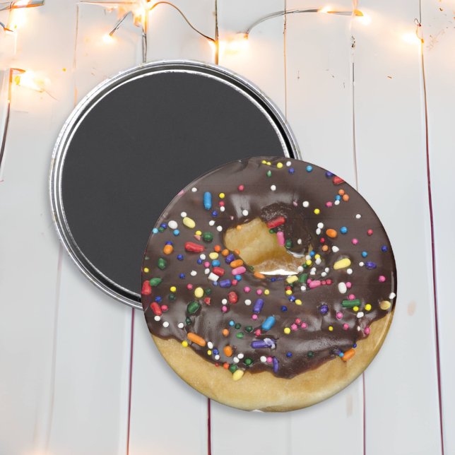 Chocolate  Doughnut Refrigerator or Locker Magnet (Creator Uploaded)