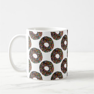 Chocolate Doughnut with colourful sprinkles Coffee Mug