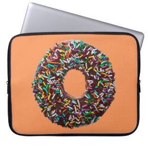 Chocolate Doughnut with colourful sprinkles Laptop Sleeve