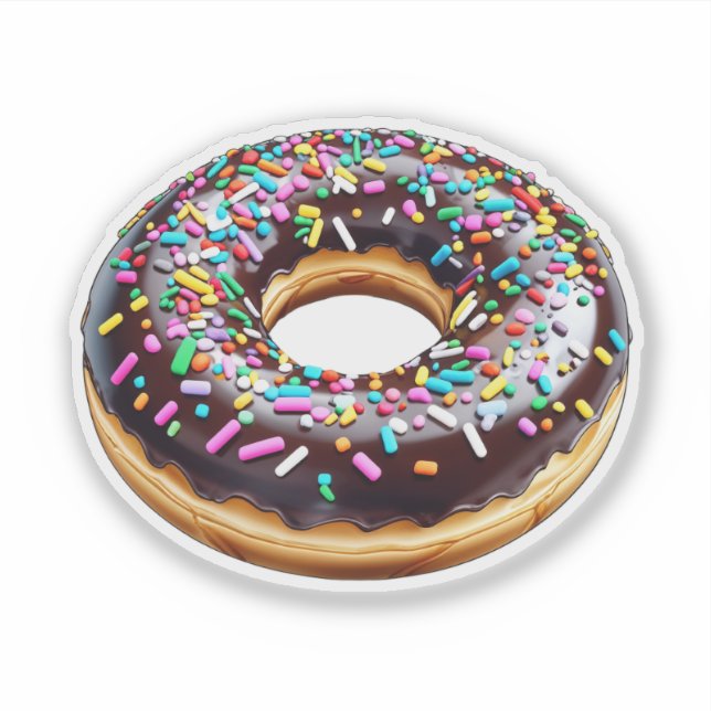 Chocolate Doughnut with Sprinkles (Front)