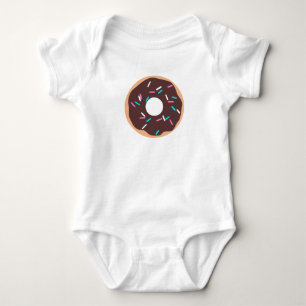 Chocolate Doughnut with Sprinkles Baby Bodysuit