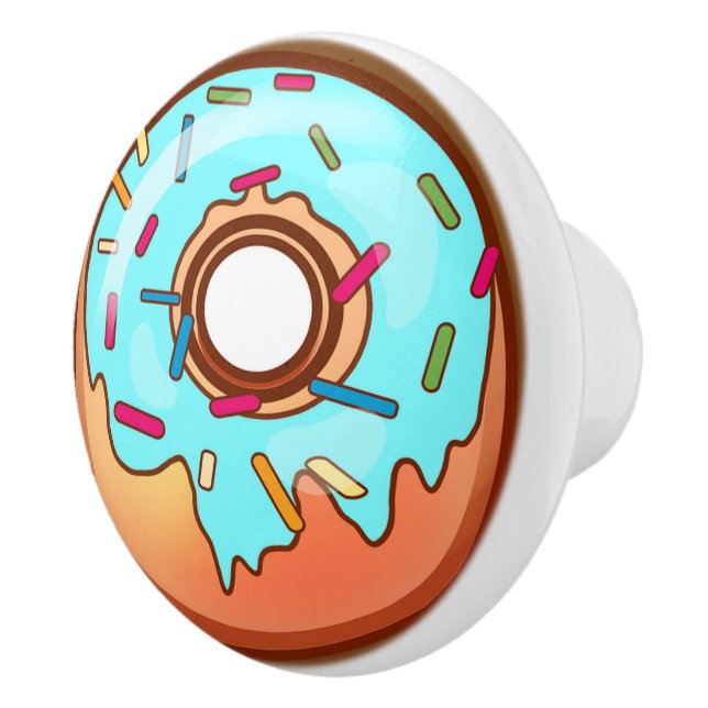 Chocolate Doughnut with Sprinkles Ceramic Knob (Right)