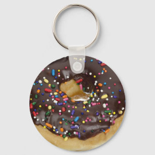 Chocolate Doughnut with Sprinkles Key Chain
