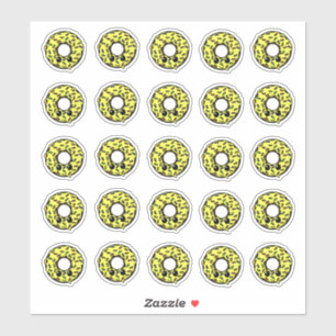 Chocolate Doughnut with Yellow Frosting and Sprink