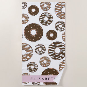Chocolate Doughnuts, Caramel Doughnuts, Icing, You Beach Towel