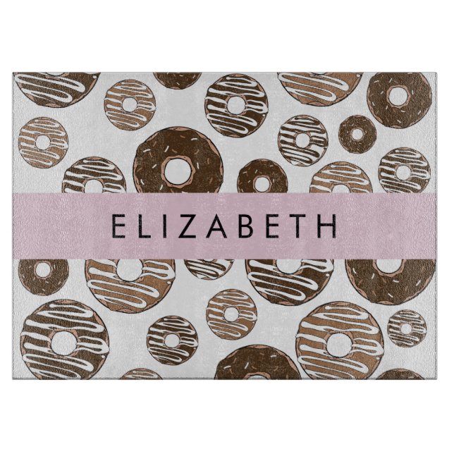 Chocolate Doughnuts, Caramel Doughnuts, Icing, You Cutting Board (Front)