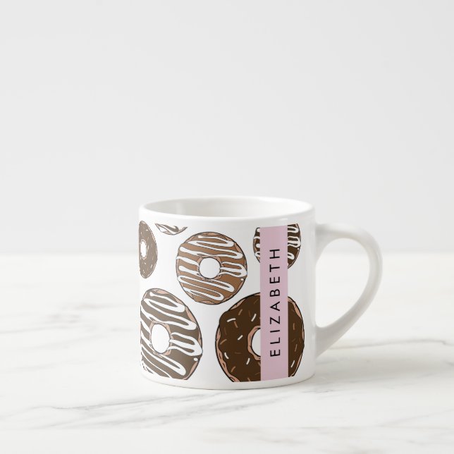 Chocolate Doughnuts, Caramel Doughnuts, Icing, You Espresso Cup (Right)