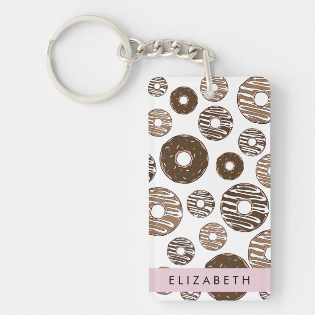Chocolate Doughnuts, Caramel Doughnuts, Icing, You Key Ring (Front)