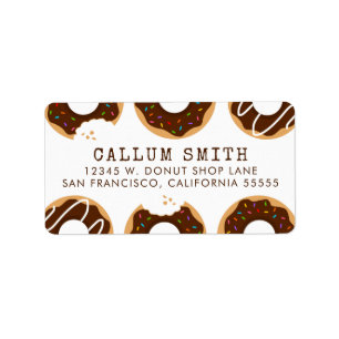 Chocolate Doughnuts Label