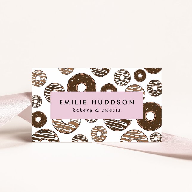 Chocolate Doughnuts, Sweets, Cake Shop, Pastry Sho Business Card (Creator Uploaded)