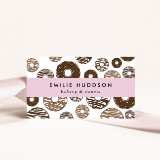Chocolate Doughnuts, Sweets, Cake Shop, Pastry Sho Business Card
