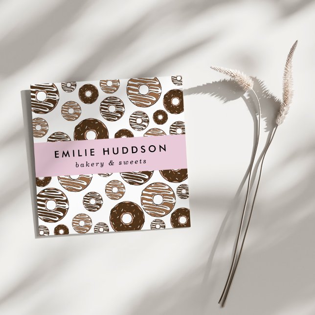 Chocolate Doughnuts, Sweets, Cake Shop, Pastry Sho Square Business Card (Creator Uploaded)