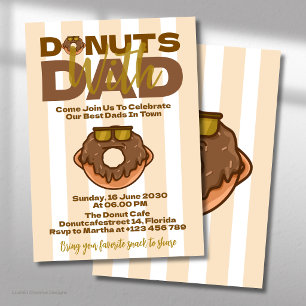 Chocolate Doughnuts With Dad Father's Day Celebrat Invitation