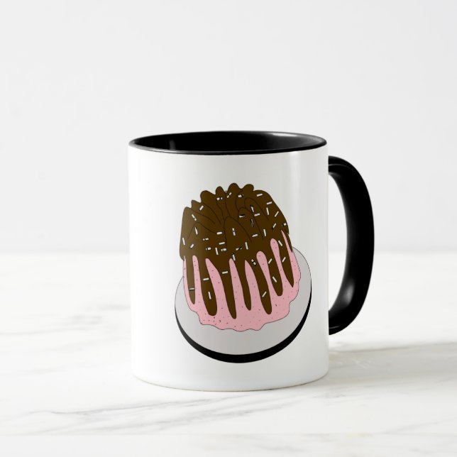 Chocolate Drip Doughnut Mug (Front Right)