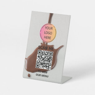 Chocolate Drip QR Menu Sign