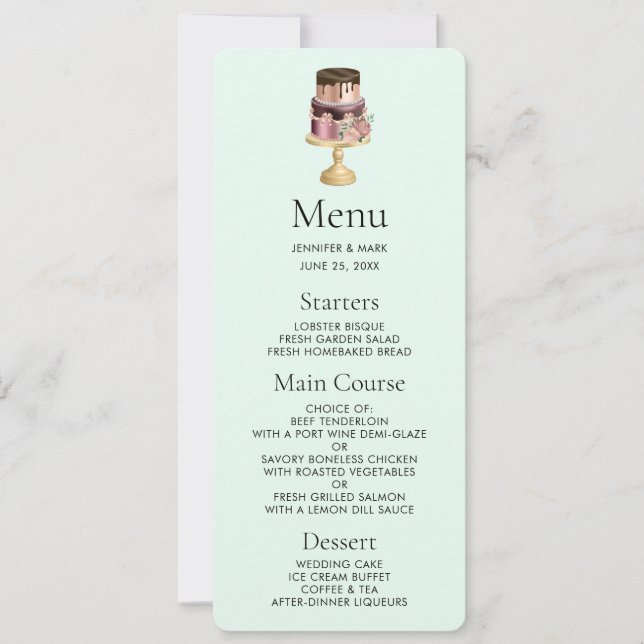Chocolate Drips and Rose Gold Luxury Cake Invitation (Front)