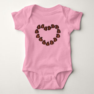 Chocolate Drops Heart Valentine's Day Love Candy Baby Bodysuit