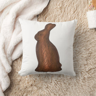 Chocolate Easter Basket Bunny Rabbit Chocoholic Cushion