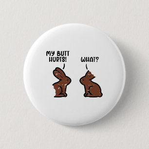 Chocolate Easter Bunnies Funny Rabbit Bunny Candy 6 Cm Round Badge