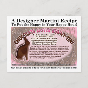 Chocolate Easter Bunny - Tini Martini Recipe Card