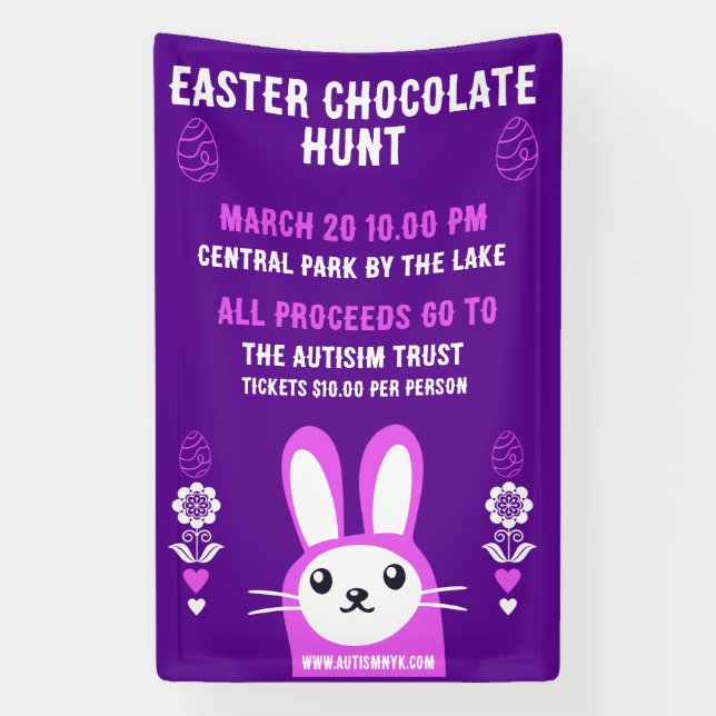 Chocolate Easter Egg Hunt Banner (Vertical)