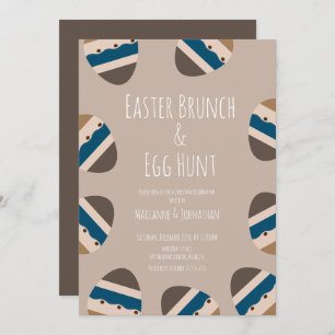 Chocolate Easter Eggs Brunch Egg Hunt Invitation