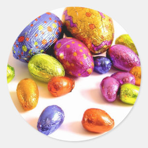 Chocolate Easter Eggs for the Holidays Classic Round Sticker