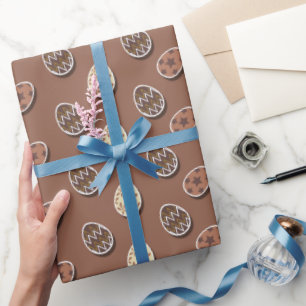 Chocolate Easter eggs Holiday wrapping paper
