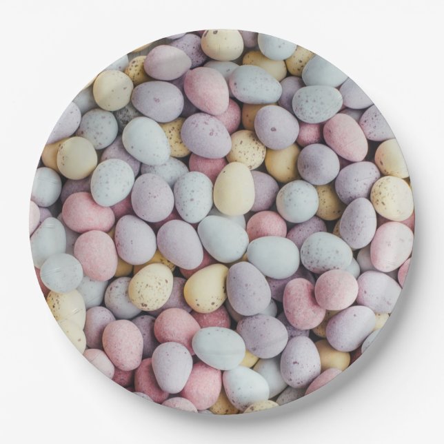 Chocolate Easter Eggs Paper Plate (Front)