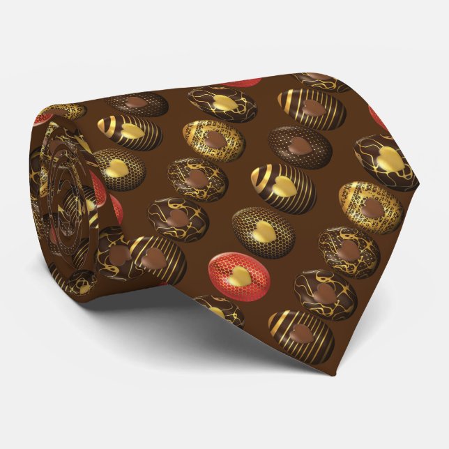 Chocolate Easter Eggs Tie (Rolled)