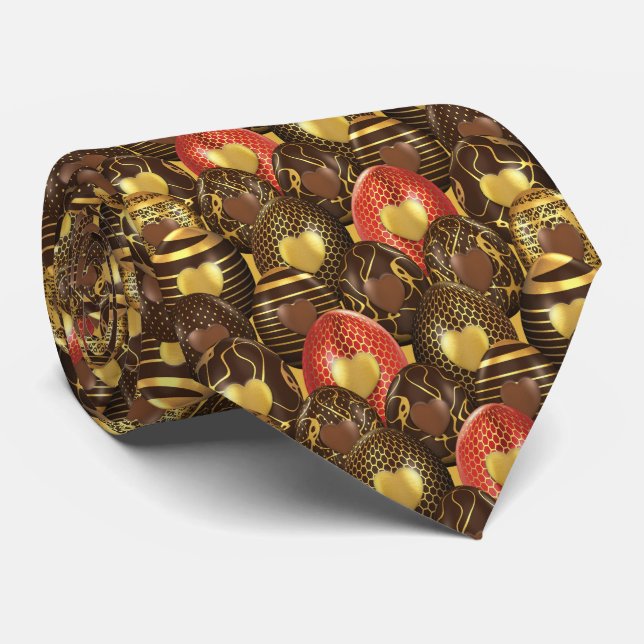 Chocolate Easter Eggs Tie (Rolled)