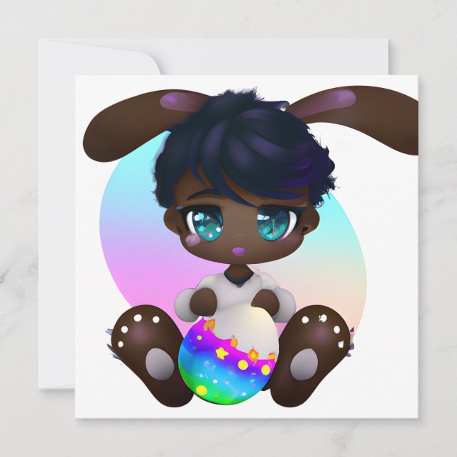 Chocolate Easter Melanin Bunny Baby Rabbit Melanin (Front)