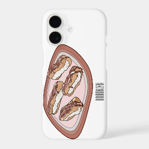 Chocolate eclair cartoon illustration