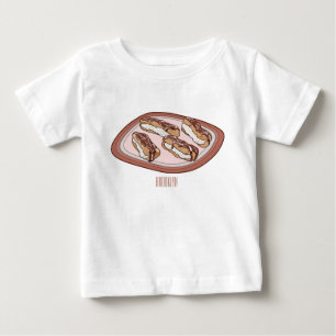 Chocolate eclair cartoon illustration baby T-Shirt