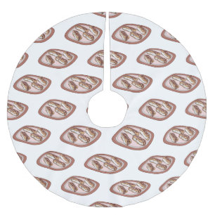 Chocolate eclair cartoon illustration   brushed polyester tree skirt