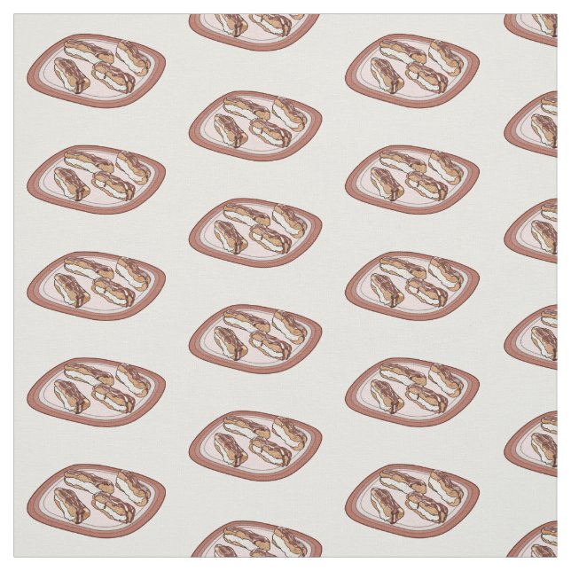 Chocolate eclair cartoon illustration fabric (Swatch)