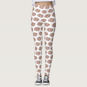 Chocolate eclair cartoon illustration  leggings