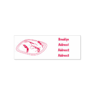 Chocolate eclair cartoon illustration self-inking stamp