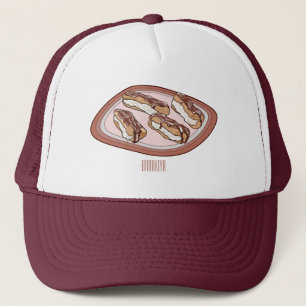 Chocolate eclair cartoon illustration trucker hat