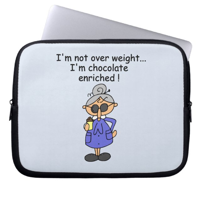 Chocolate Enriched Humour Laptop Sleeve (Front)