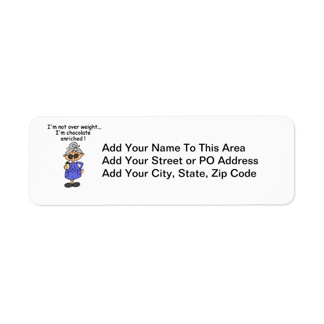 Chocolate Enriched Humour Return Address Label (Front)