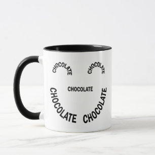 Chocolate Face Text Mug