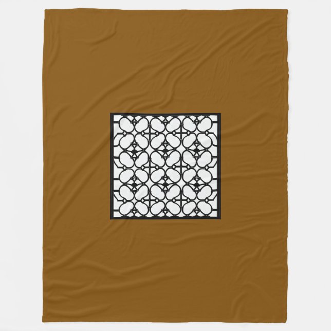 Chocolate Fashion Large Fleece Blanket (Front)