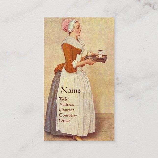 CHOCOLATE FONDUE DINNER PARTY BUSINESS CARD (Front)