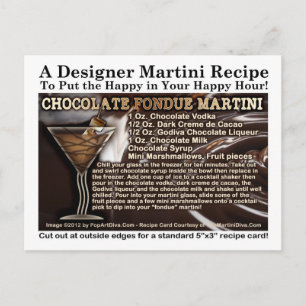 Chocolate Fondue Martini Recipe Postcard