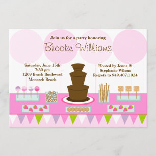 Chocolate Fountain Party Invitation
