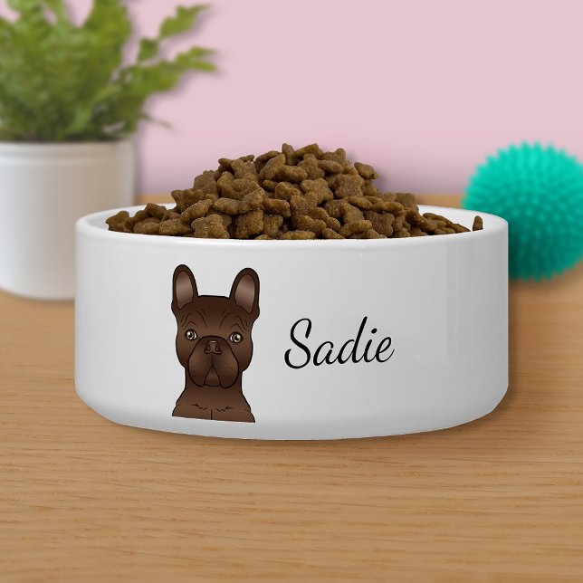 Chocolate French Bulldog / Frenchie Dog & Name (Creator Uploaded)