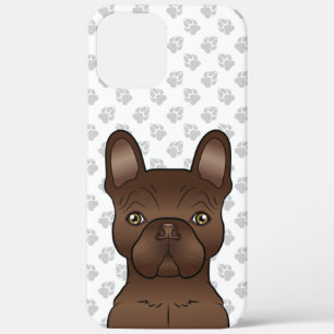 Chocolate French Bulldog / Frenchie Dog & Paws iPhone 12 Pro Max Case
