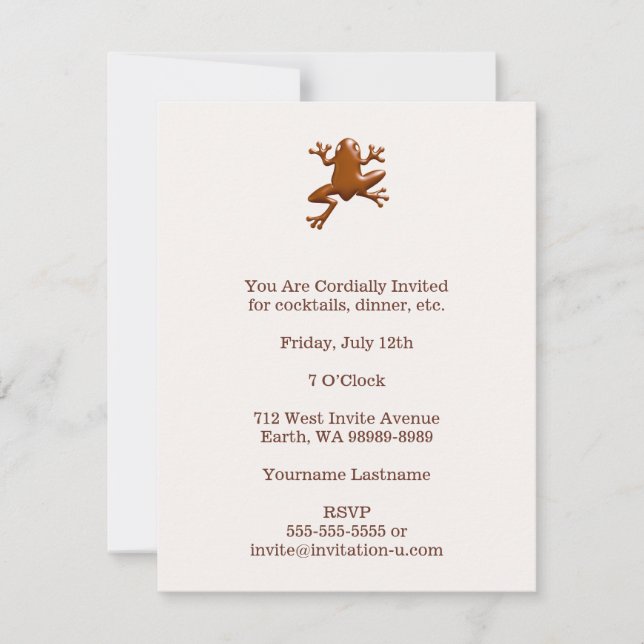 Chocolate Frog Invitation (Front)